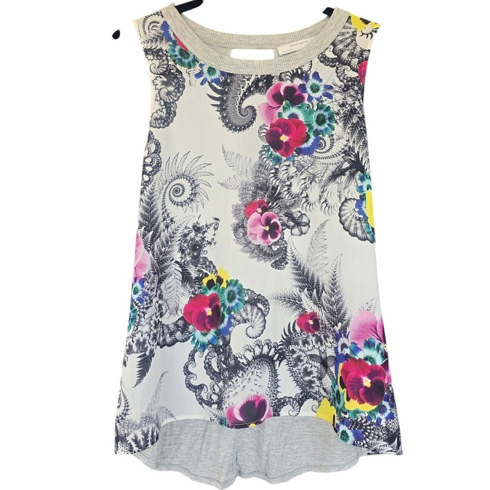 ZARA W B Collection Floral Print Sleeveless Tank Top Womens Size M